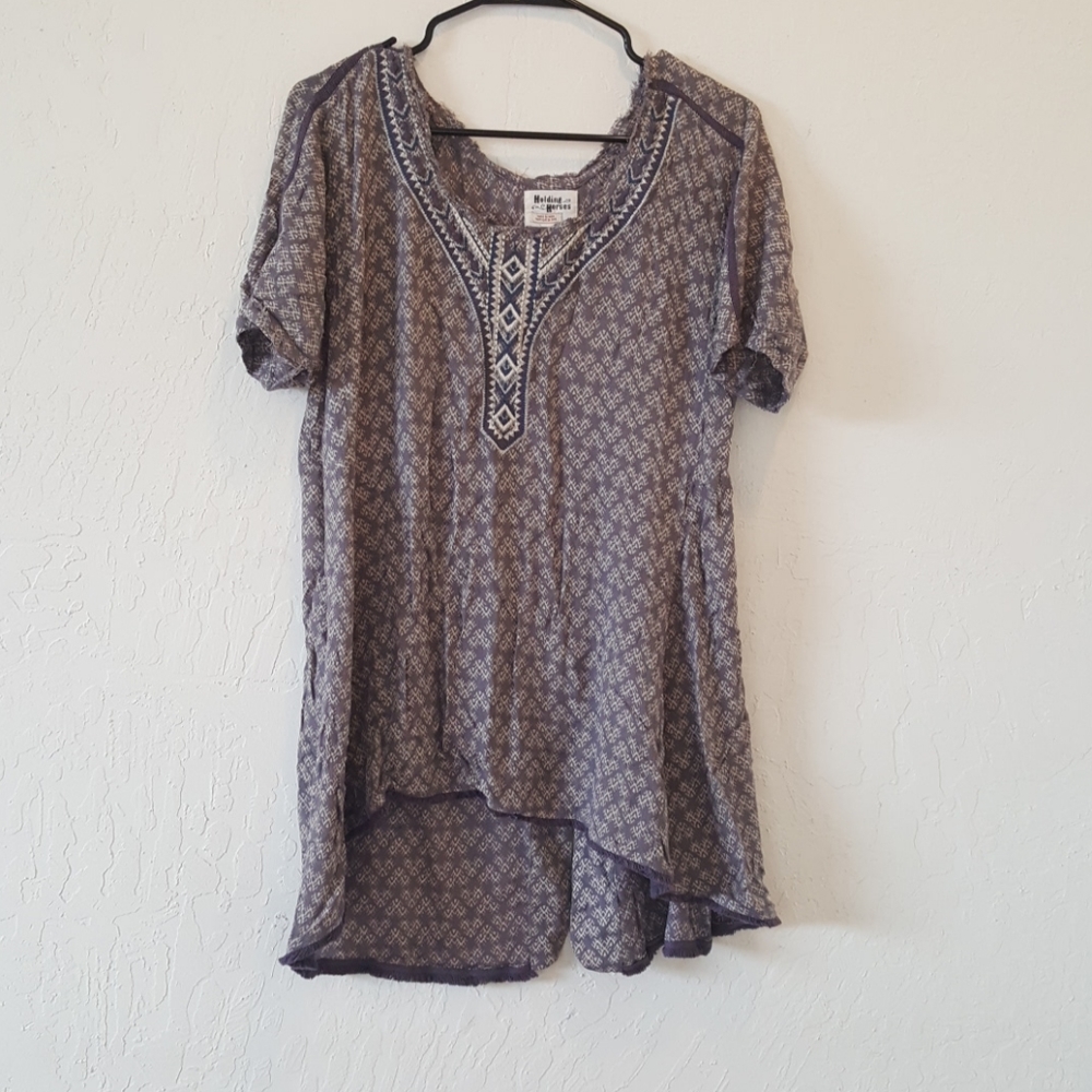 Anthro long peasant shirt